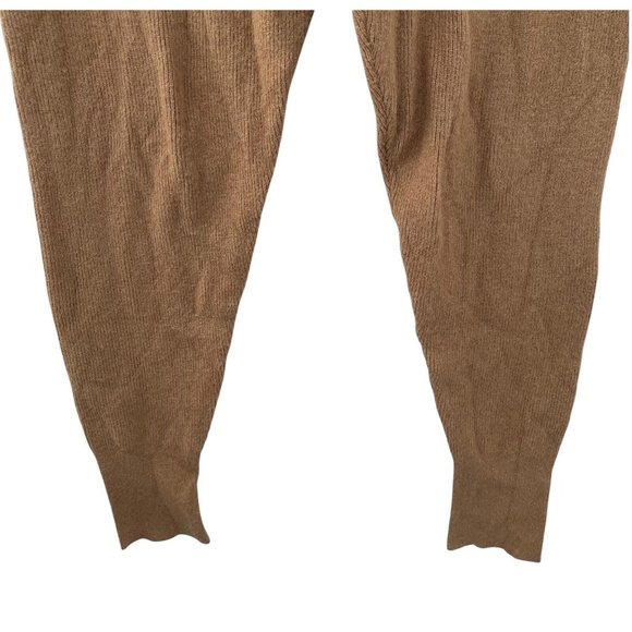 Leith Leggings Knit Womens Medium Golden Yellow Stretch - Picture 8 of 11